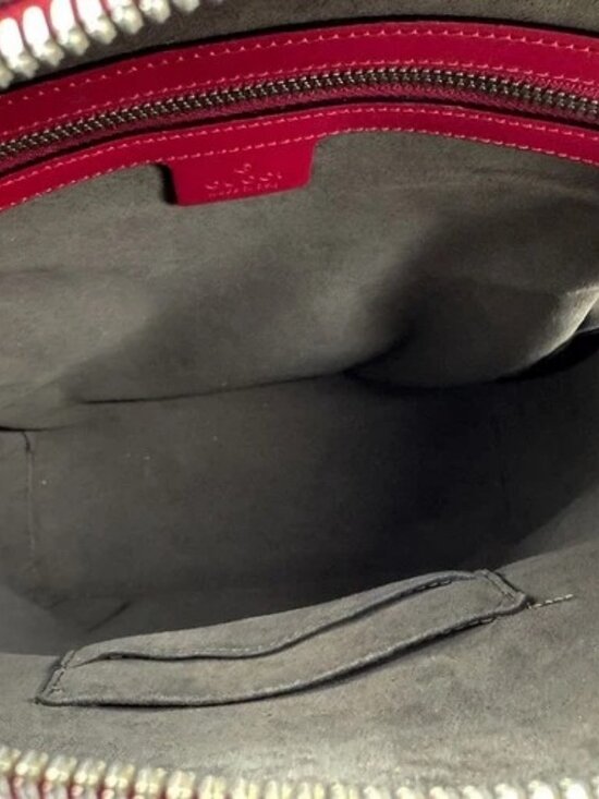 Auth GUCCI Guccisima Backpack Red Leather/Silvertone - z6640 main image 9